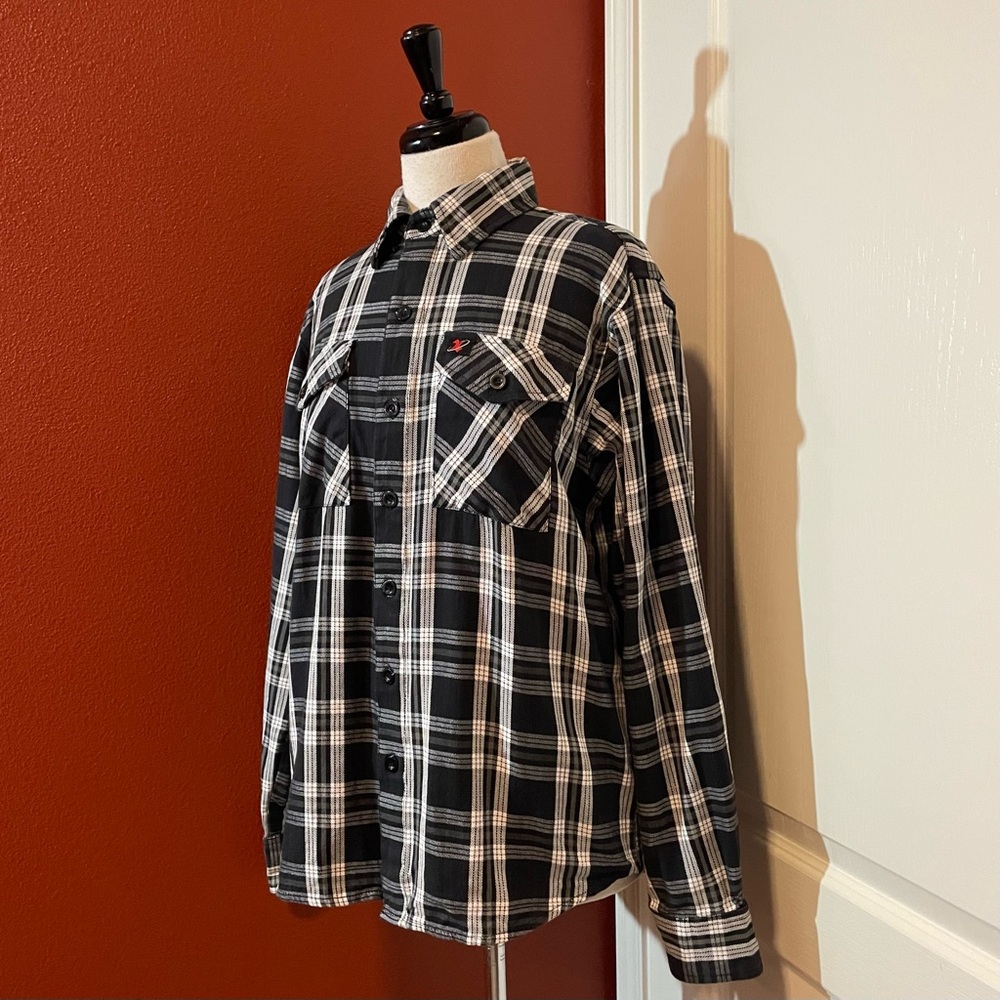 Milwaukee Leather Men’s Performance Plaid Heavyweight Button Down Moto‎ Flannel